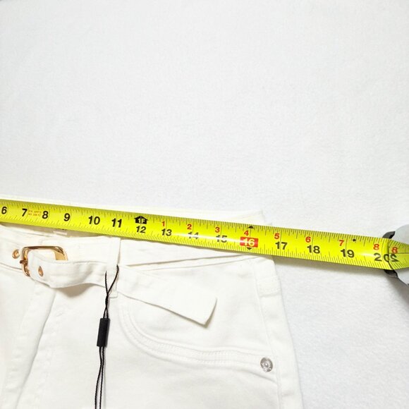 Vigoss Women's Stretch High Rise Straight Leg Belted Ivory Jeans Size 13/31 NWT - Picture 9 of 12